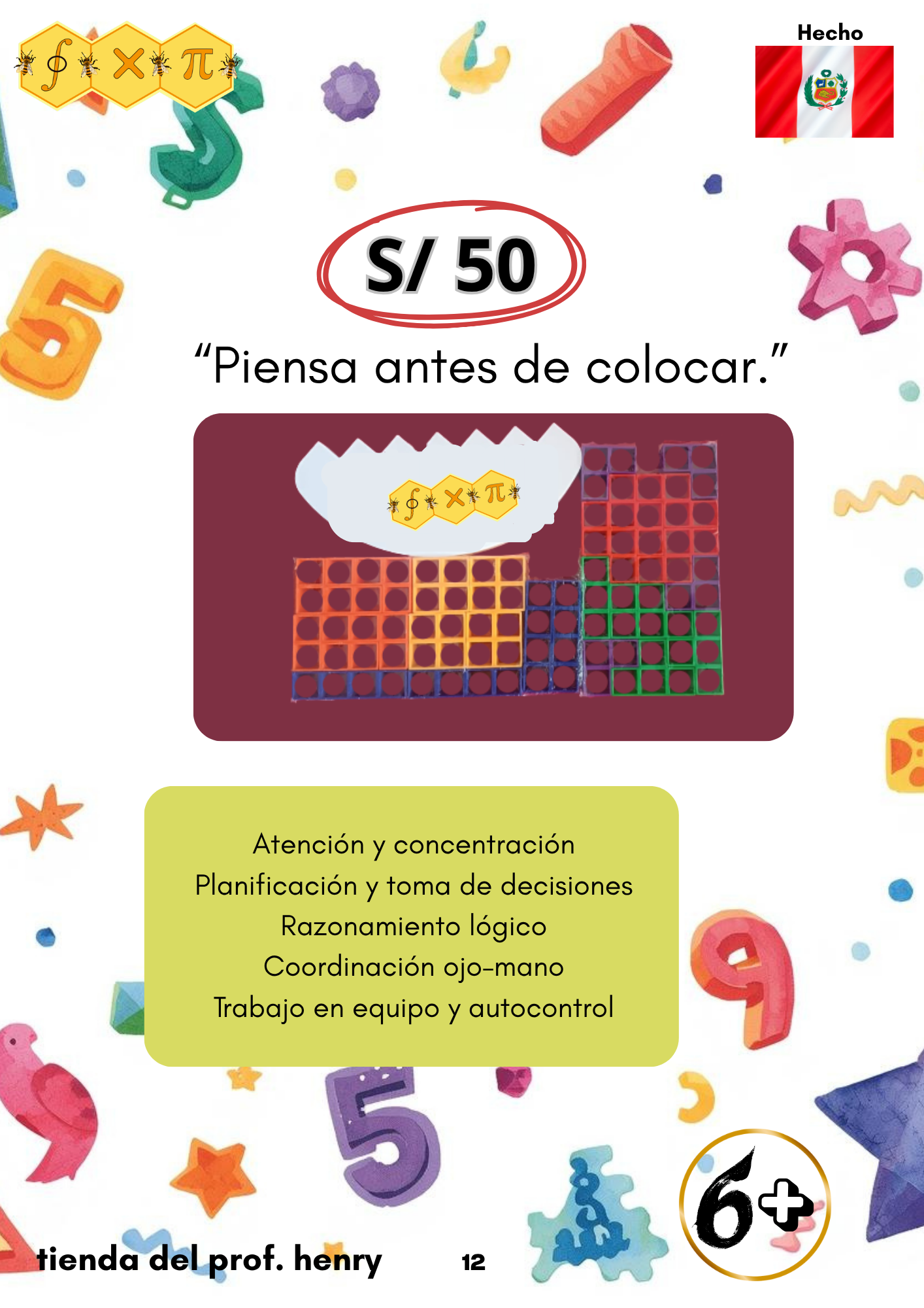 “Piensa antes de colocar.”